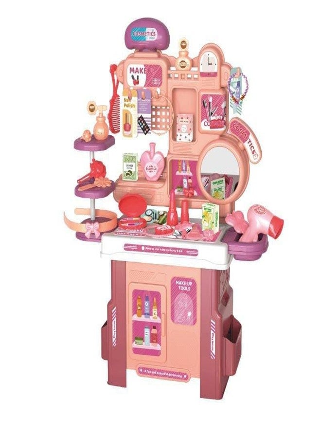 SKYBUCKET Pretend Makeup Vanity Table 42-Piece Fashion Beauty Salon Play setor Girls - Image 1